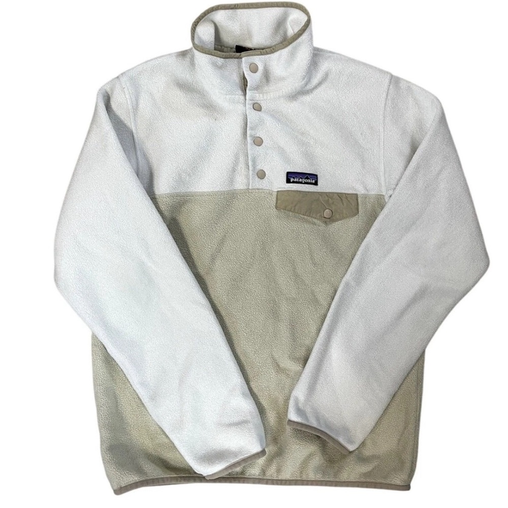 Patagonia Synchilla Snap-T Fleece Pullover Women Large Neutral Outdoor Classic
